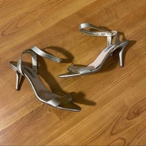 Prada gold ankle strap heels 39.5